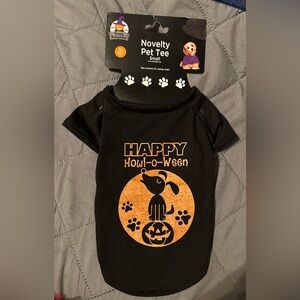 Novelty Pet T-Shirt “Happy Howl-o-ween” size small, Dog or cat Shirt